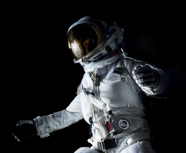 astronaut in a space suit floating in space logo